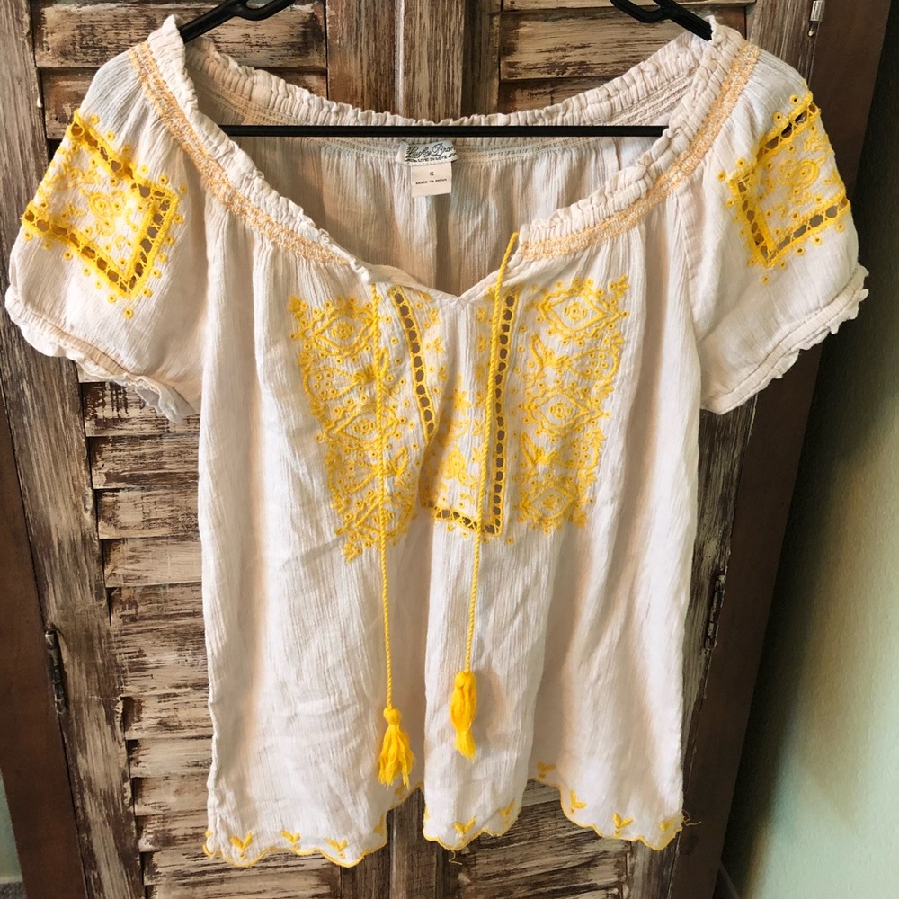 Lucky Brand Embroidered Top